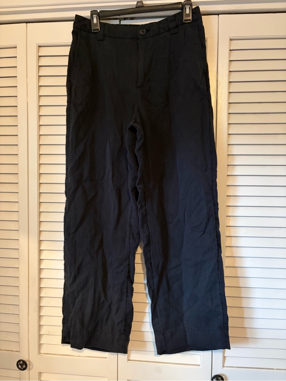 a new day black Wide-Leg Linen Blend Trousers